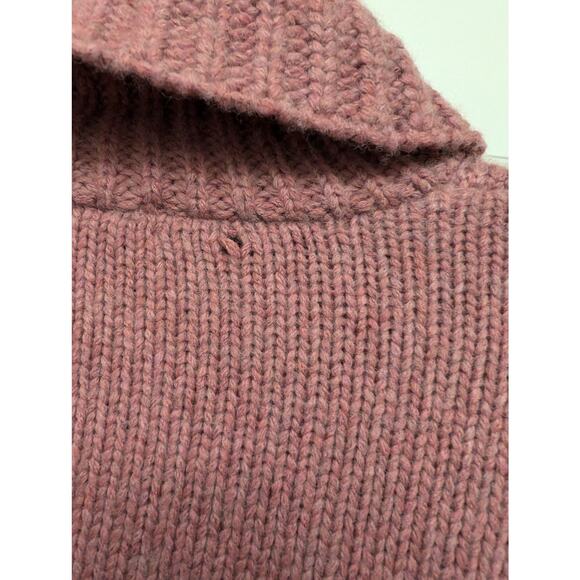 Madewell Sadler Turtleneck Wool Blend Sweater Size Medium Mauve Pink - Picture 6 of 6